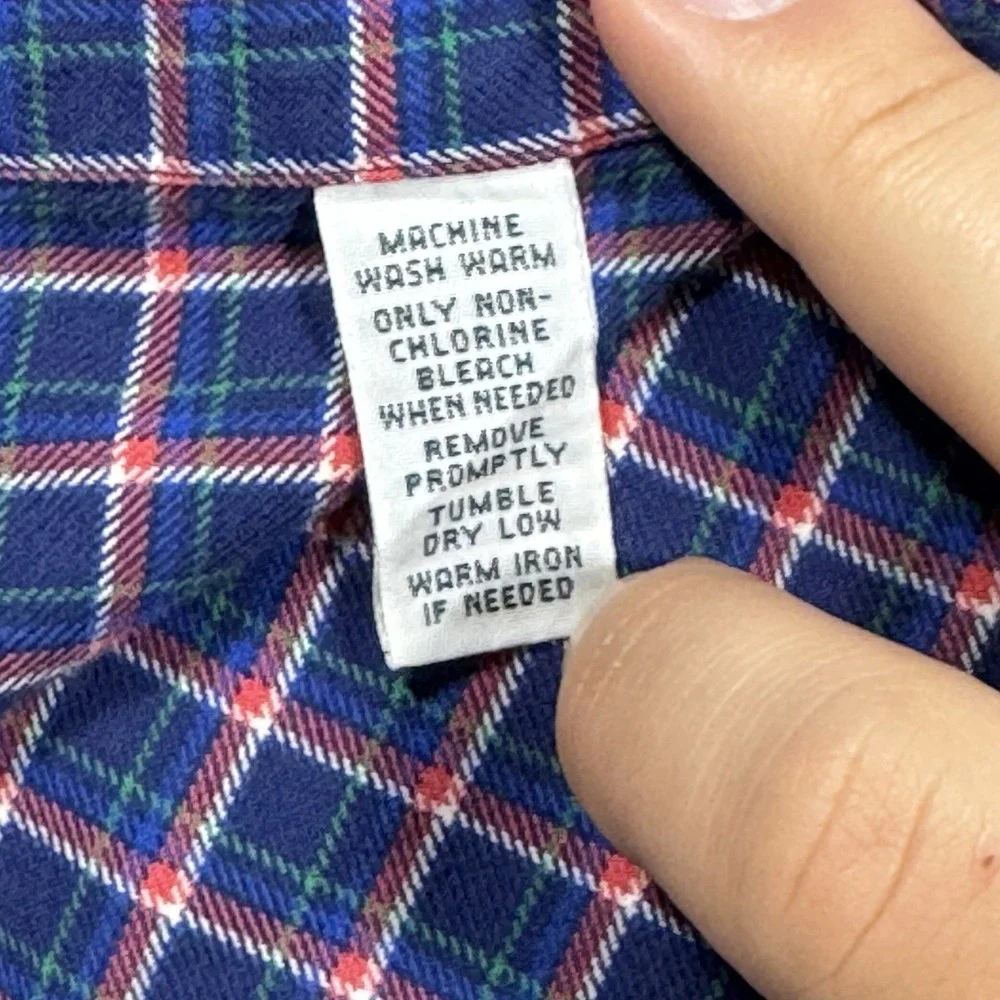 Polo Ralph Lauren Size L Green Navy Plaid Poplin‎ Long Sleeve Button Down Shirt